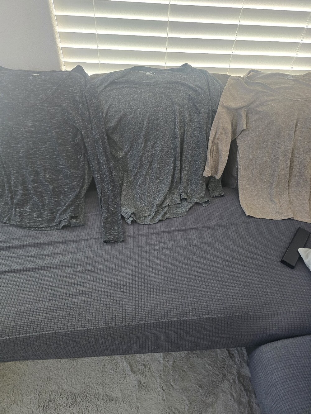 Old Navy Men's Long Sleeve Crew Shirts - Dark Gray, Heather Gray, Tan